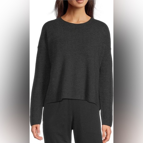 Eileen Fisher Sweaters - Eileen Fisher Merino Wool Crew Neck Sweater | Small | Charcoal